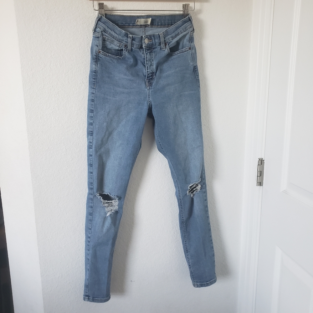 Topshot Jamie High Rise Skinny Jeans Size 28